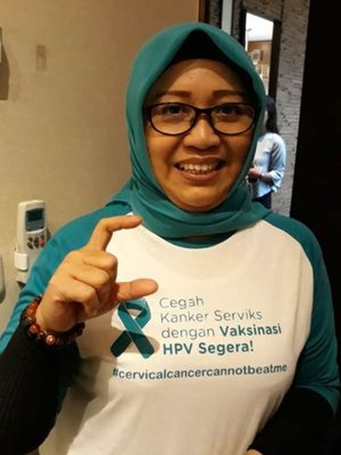 Penyintas kanker serviks, Untung Endang Suryani.