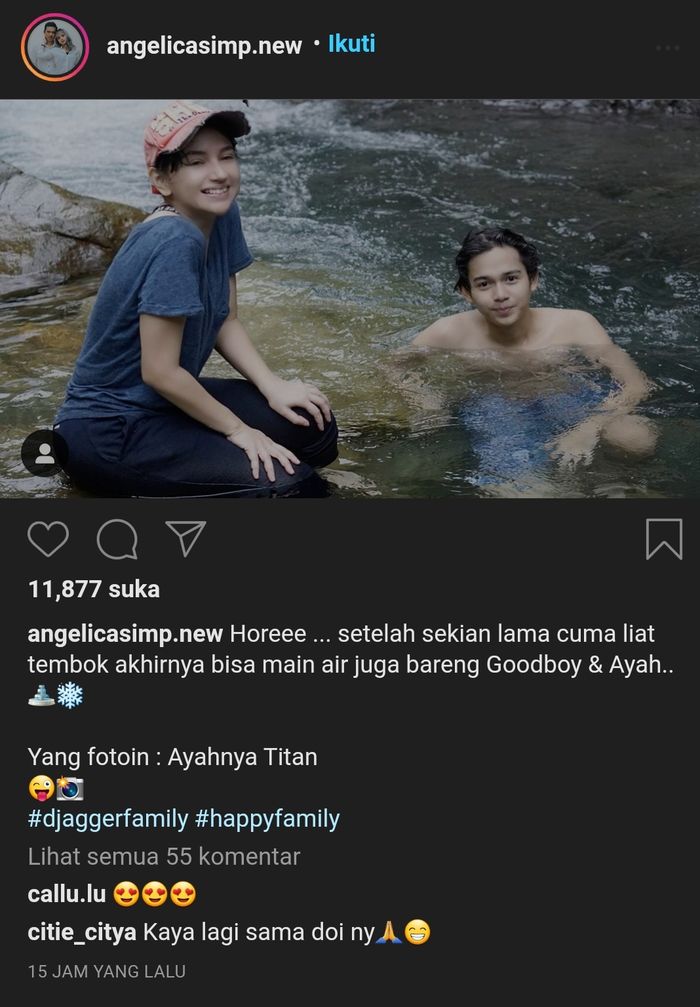 Angelica Simperler mengunggah foto kebersamannya dengan sang putra sambung, Ahmad Titan Attariq.