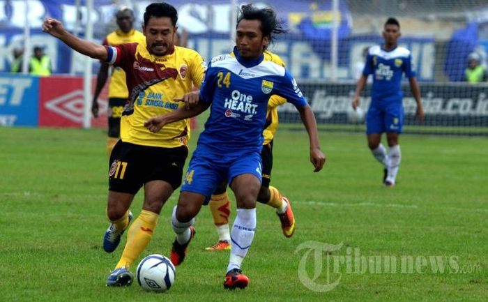 Ponaryo Astaman saat memperkuat Sriwijaya FC.