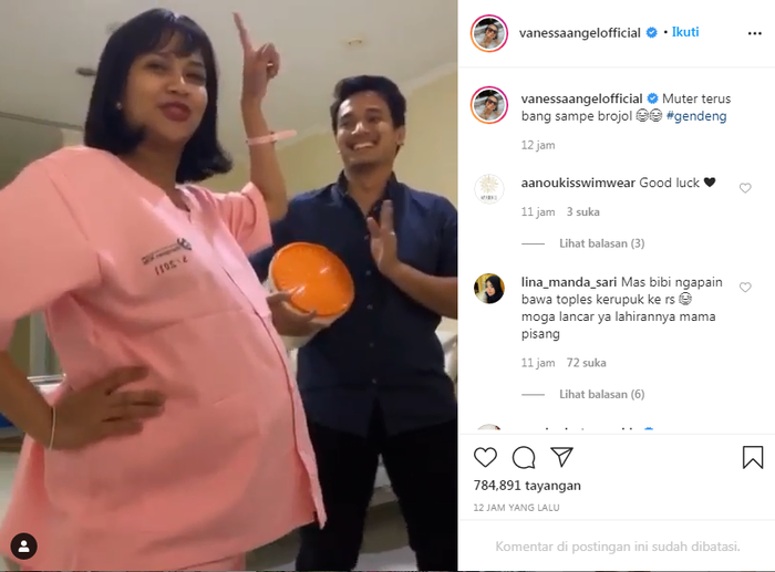 Vanessa Angel joget TikTok untuk usir rasa gugup jelang persalinan.