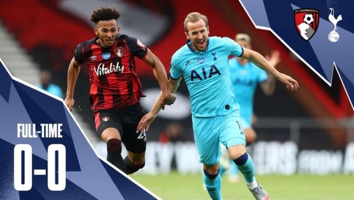 Laga Tottenham Hotspur versus Bournemouth di Vitality Stadium, Kamis (9/7/2020).