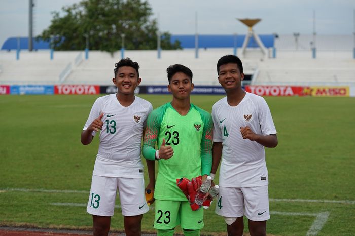 Pemain Bali United, Kadek Arel Priyatna, Marcell Januar Putra, dan Made Putra Kaicen, mengikuti pemusatan latihan timnas U-16 Indonesia jelang Piala Asia U-16 2020.