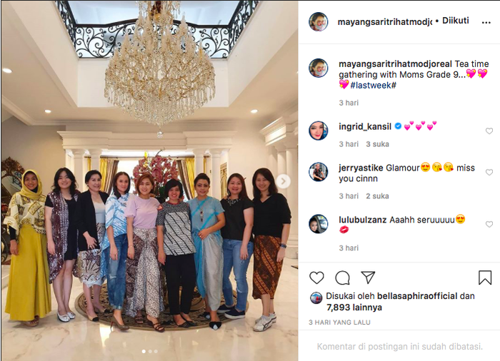 Mayangsari mengundang ibu-ibu sosialita ke rumah mewahnya