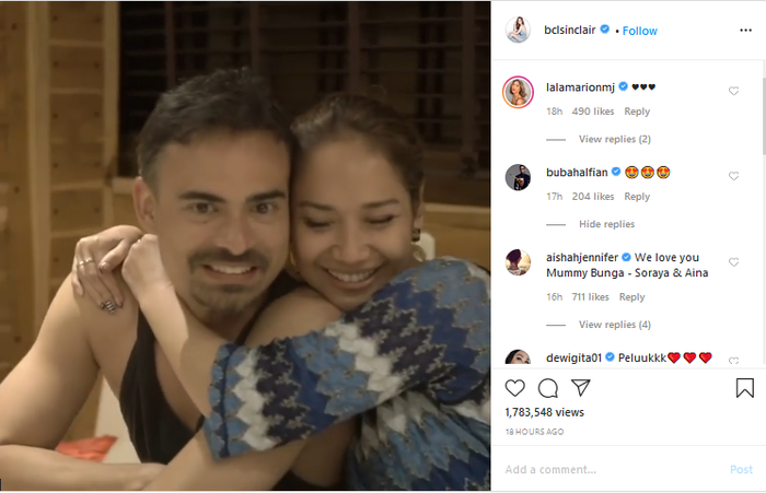 Unggahan Bunga Citra Lestari yang bikin netizen mewek saat kecup Ashraf Sinclair