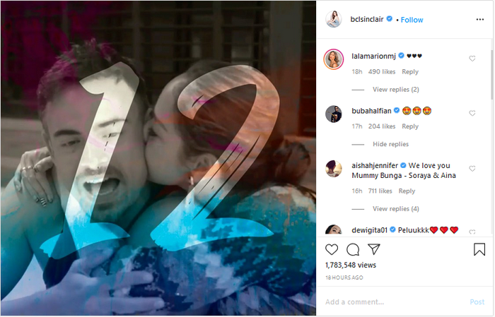 Unggahan Bunga Citra Lestari yang bikin netizen mewek saat kecup Ashraf Sinclair