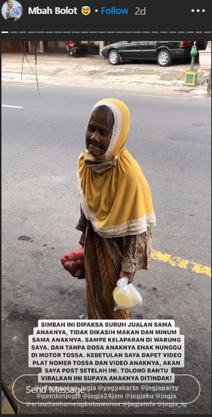 Viral seorang nenek yang biasa dipanggil Mbah Bolot diduga dipaksa berjualan oleh anaknya. 