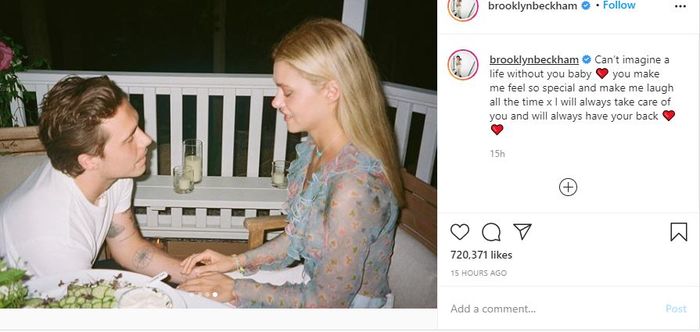 Momen romantis Brooklyn Beckham dan Nicola Peltz. 