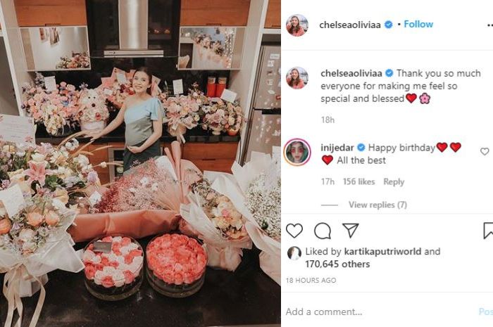 Potret bahagia Chelsea Olivia.