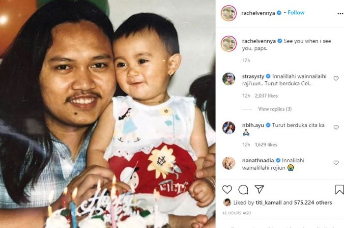 Potret Rachel Vennya dan ayah