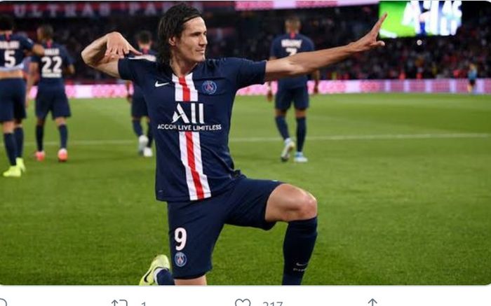 Edinson Cavani, raja gol sepanjang masa PSG.