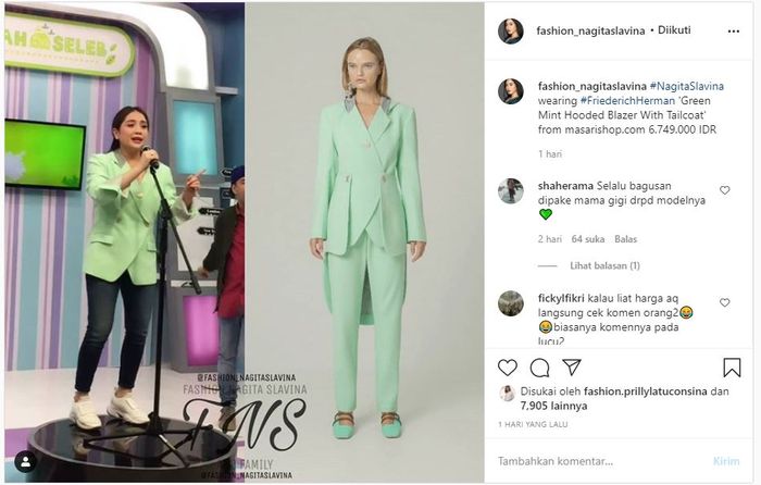 Outer Nagita Slavina seharga jutaan rupiah yang sukses bikin netizen geleng-geleng kepala.