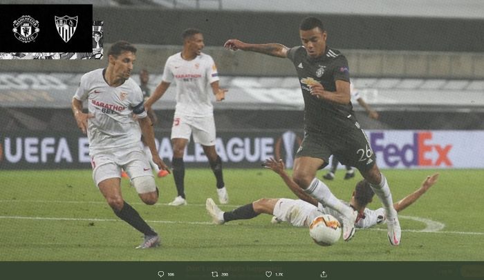 Manchester United menderita kekalahan 1-2 dari Sevilla dalam semifinal Liga Europa, Minggu (16/8/2020).