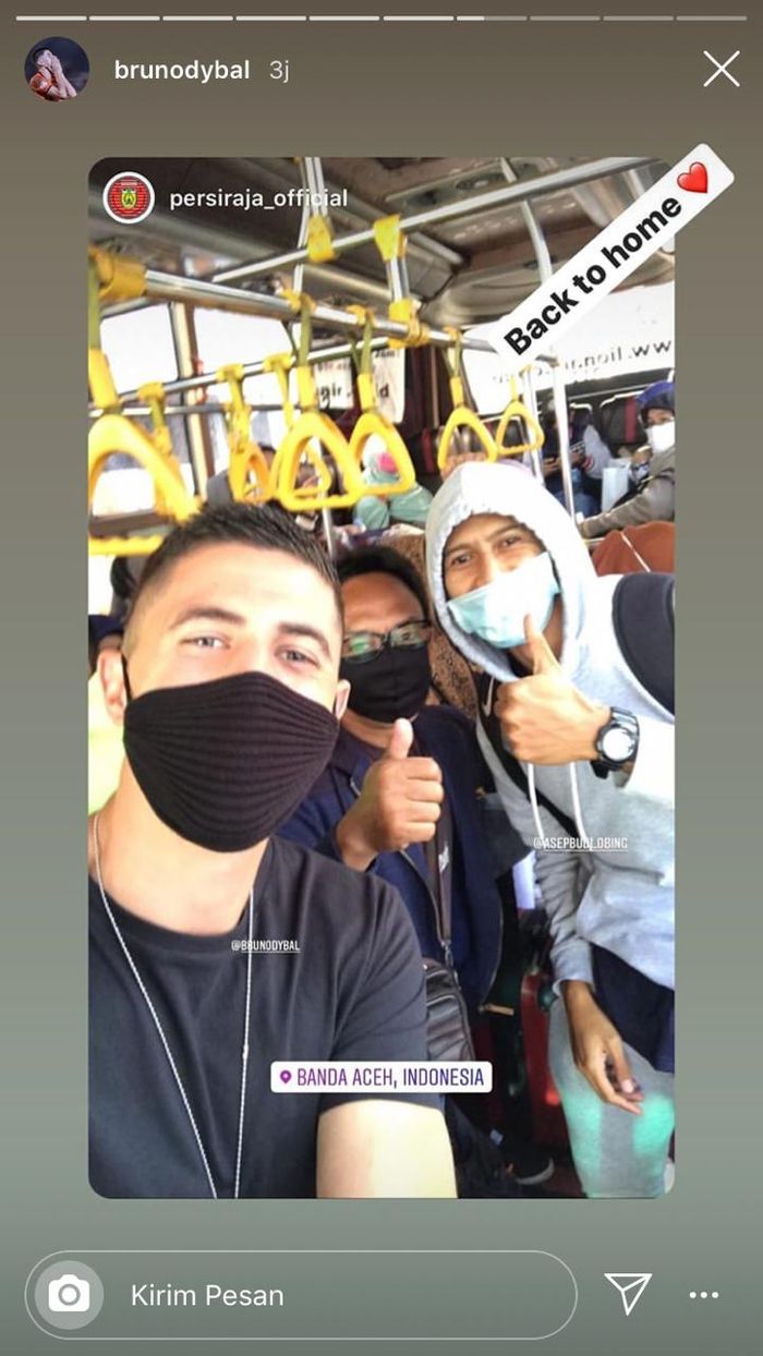 Gelandang Persiraja Banda Aceh, Bruno Dybal tiba di Aceh, pada (18/8/2020)