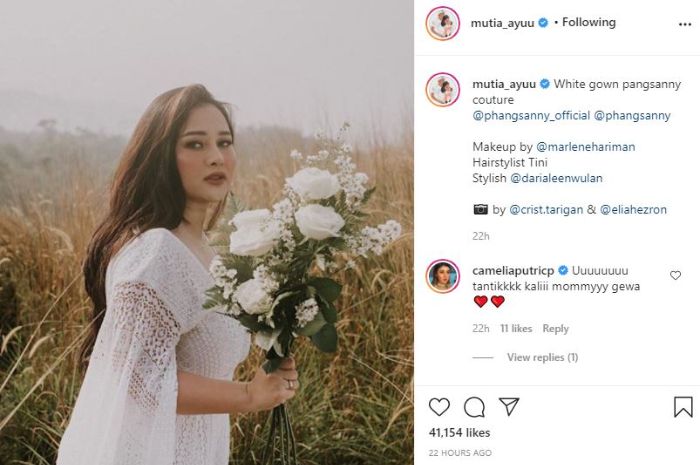 Penampilan cantik Mutia Ayu.