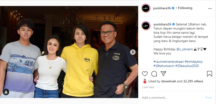 Yuni Shara tampak harmonis bersama mantan suami saat rayakan ulang tahun putra sulung.