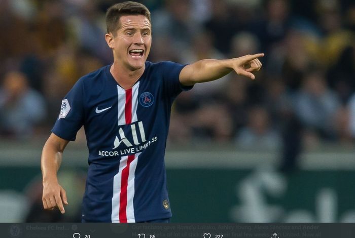 Ssalah satu pemain berpaspor Spanyol dalam skuad Paris Saint-Germain, Ander Herrera.