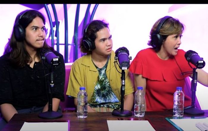 Maia Estianty, El Rumi, Dul Jaelani saat menjadi bintang tamu Podcast Atta Halilintar