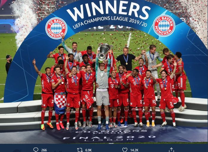 Bayern Muenchen juara Liga Champions 2019-2020.