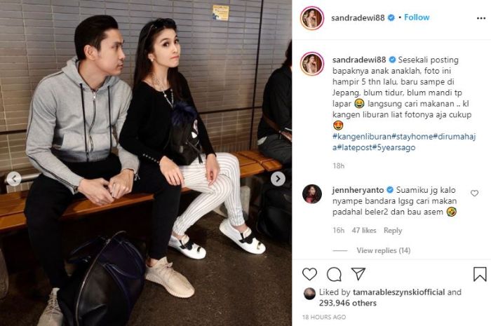 Sandra Dewi posting foto kebersamaannya dengan sang suami tercinta.