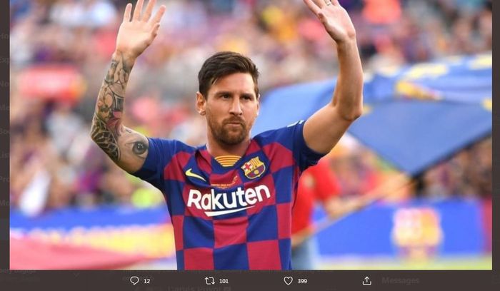 Kapten Barcelona, Lionel Messi.