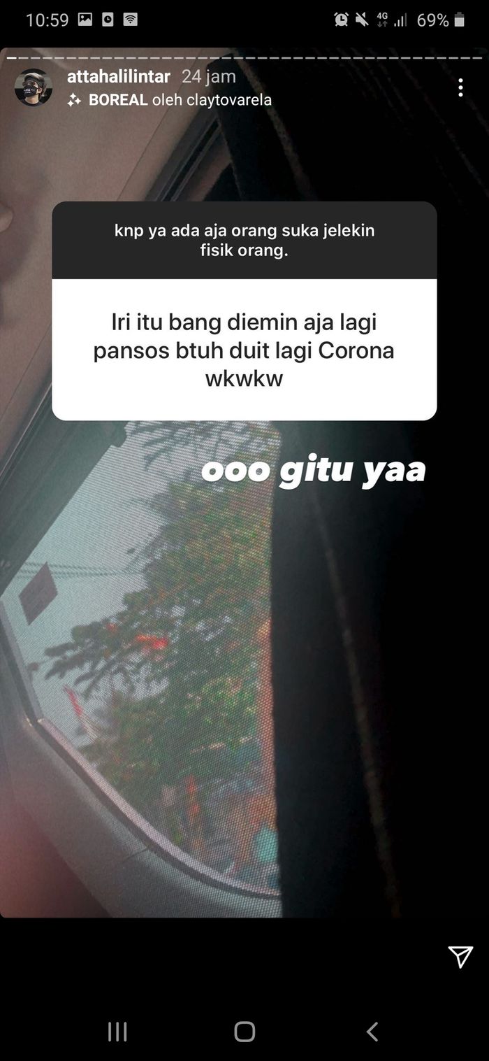 Atta Halilintar justru terlihat kesal dengan orang-orang yang kerap menghina fisik seseorang.