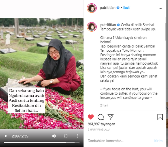 Penjualan sambalnya laku keras, ibu Putri Titian kini sudah bisa tersenyum.