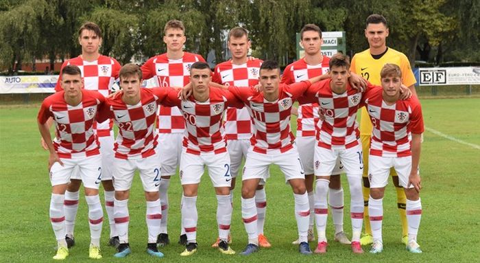 Skuad timnas U-19 Kroasia yang menjadi lawan timnas U-19 Indonesia di turnamen persahabatan, September 2020