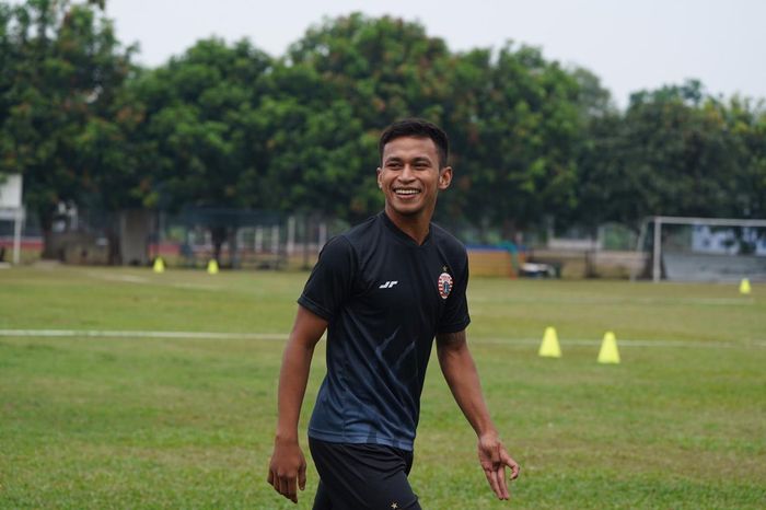 Osvaldo Haay dalam sesi latihan Persija Jakarta Rabu (2/9/2020)