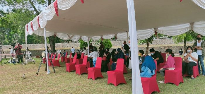 Proses pemakaman proses pemakaman Jakob Oetama, pendiri Kompas Gramedia Group sudah dipersiapkan di Taman Makam Pahlawan Kalibata, Jakarta Selatan, Kamis (10/9/2020).