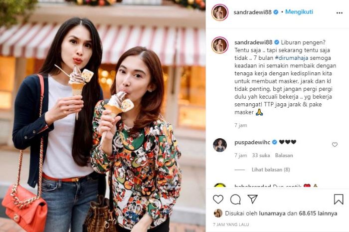 Potret cantik Sandra Dewi dan rekannya 
