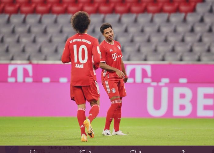 Duet Sanabry (Leroy Sane-Serge Gnabry) di Bayern Muenchen, langsung meledak di laga pertama Bundesliga 2020-2021.