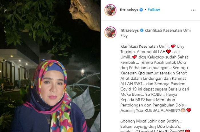  Klarifikasi putri Elvy Sukaesih yang mengungkap kondisi sang ibu.