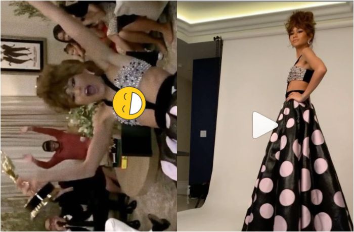 Zendaya tampil glamor dalam balutan busana bertabur kristal di Emmy Awards 2020. 