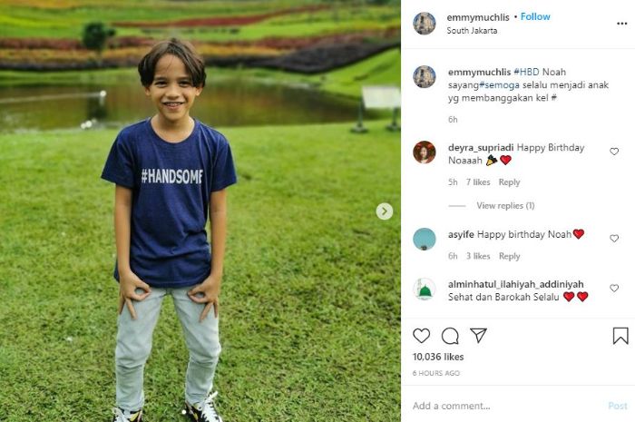 Doa manis Emmy Syarif untuk Noah Sinclair.