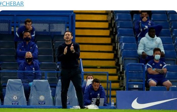 Pelatih Chelsea, Frank Lampard.