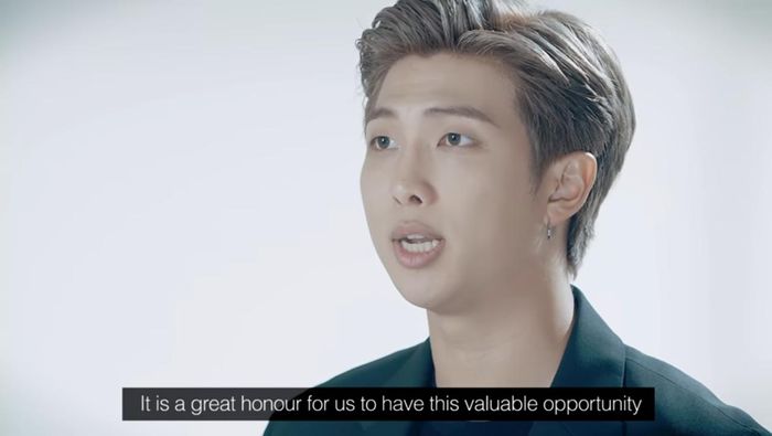  BTS RM pada Sidang Umum PBB ke-75.