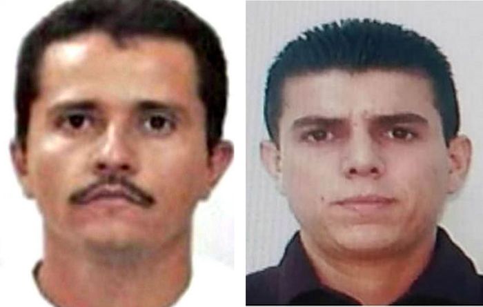 Nemesio 'El Mencho' Oseguera Cervantes (kiri) dan Juan Carlos Gonzalez (kanan)