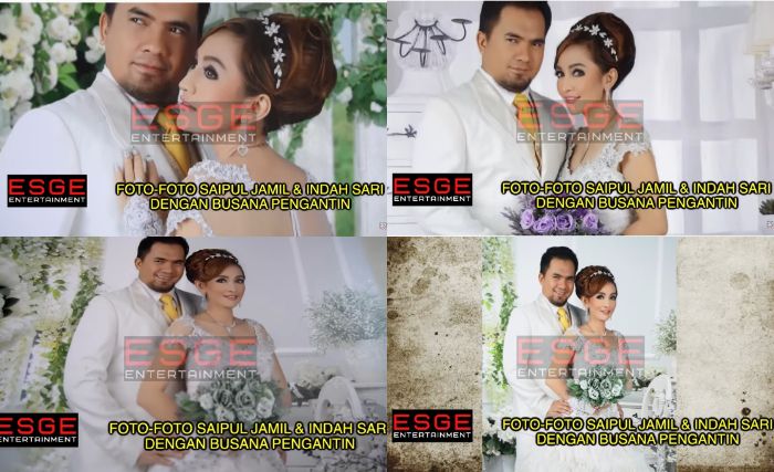 Potret foto pernikahan Saipul Jamil dan Indah Sari