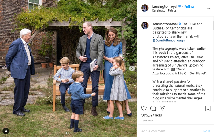 Pangeran William dan Kate Middleton saat mengajak 3 anaknya bertemu Sir David Attenborough