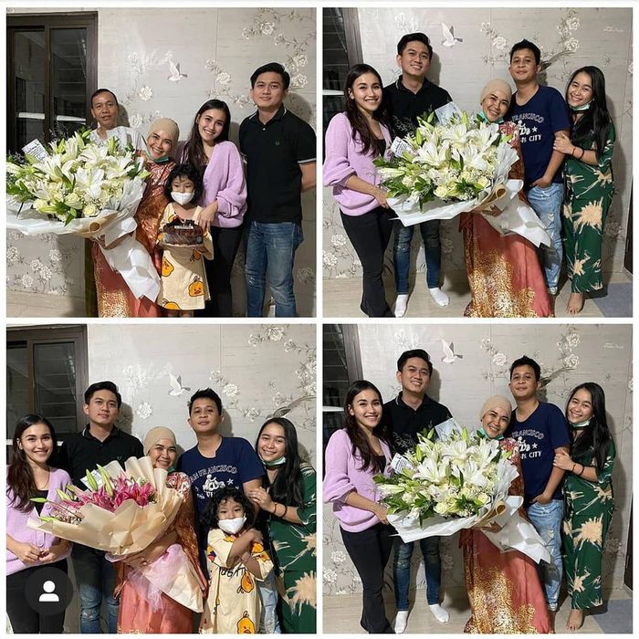 Ayu Ting Ting berdiri di samping pria berbaju hitam yang disebut-sebut sebagai kekasih barunya