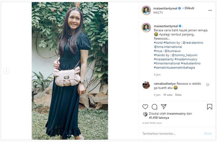 Tampil bak ABG dengan rambut panjang, Maia Estianty banjir pujian dari netizen