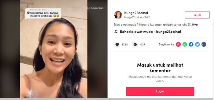 TikTok Bunga Zainal