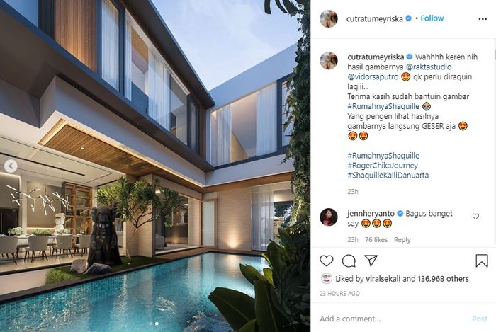 Cut Ratu Meyriska dan Roger Danuarta sudah hadiahi rumah mewah untuk putra pertama mereka, Shaquille Kaili Danuarta.