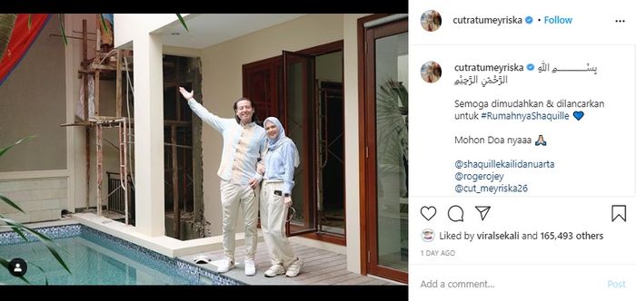  Cut Ratu Meyriska dan Roger Danuarta sudah hadiahi rumah mewah untuk putra pertama mereka, Shaquille Kaili Danuarta.