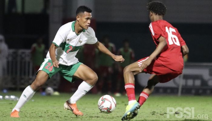 Timnas Indonesia U-16 saat beruji coba melawan Uni Emirat Arab, Rabu (21/4/2020).