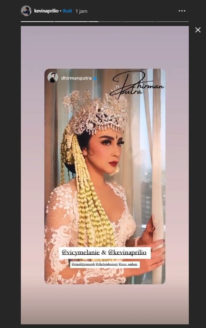 Istri Kevin Aprilio tampil cantik dengan balutan busana adat sunda saat menikah 