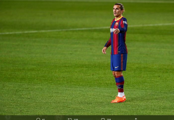 Penyerang Barcelona, Antoine Griezmann, diklaim tengah mengalami krisis kepercayaan diri.