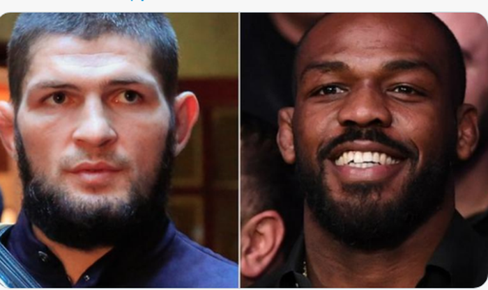 Khabib Nurmagomedov (kiri) dan Jon Jones (kanan) kerap dibanding-bandingkan sebagai petarung terkuat di UFC.