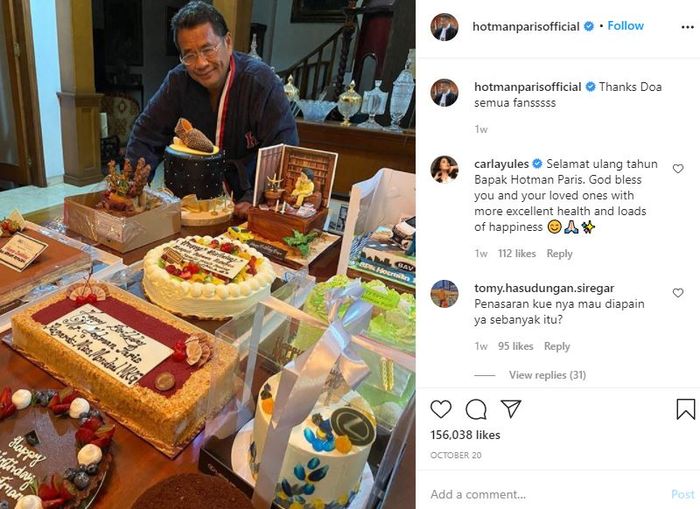 Unggahan Hotman Paris