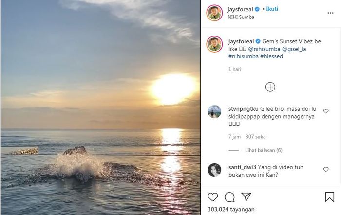Video syur mirip Gisella Anastasia membuat akun Instagram Wijaya Saputra alias Wijin ikut diserbu netizen.